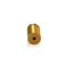 3/4'' Diameter X 3/4'' Barrel Length, Aluminum Rounded Head Standoffs, Gold Anodized Finish Easy Fasten Standoff (For Inside / Outside use) [Required Material Hole Size: 7/16'']