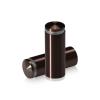 3/4'' Diameter X 1-3/4'' Barrel Length, Aluminum Rounded Head Standoffs, Bronze Anodized Finish Easy Fasten Standoff (For Inside / Outside use) [Required Material Hole Size: 7/16'']