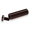 3/4'' Diameter X 2-1/2'' Barrel Length, Aluminum Rounded Head Standoffs, Bronze Anodized Finish Easy Fasten Standoff (For Inside / Outside use) [Required Material Hole Size: 7/16'']