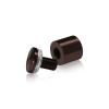 7/8'' Diameter X 3/4'' Barrel Length, Aluminum Rounded Head Standoffs, Bronze Anodized Finish Easy Fasten Standoff (For Inside / Outside use) [Required Material Hole Size: 7/16'']