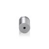 7/8'' Diameter X 1'' Barrel Length, Aluminum Rounded Head Standoffs, Clear Anodized Finish Easy Fasten Standoff (For Inside / Outside use) [Required Material Hole Size: 7/16'']