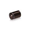 7/8'' Diameter X 1'' Barrel Length, Aluminum Rounded Head Standoffs, Bronze Anodized Finish Easy Fasten Standoff (For Inside / Outside use) [Required Material Hole Size: 7/16'']