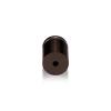 7/8'' Diameter X 1'' Barrel Length, Aluminum Rounded Head Standoffs, Bronze Anodized Finish Easy Fasten Standoff (For Inside / Outside use) [Required Material Hole Size: 7/16'']