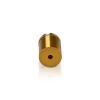 7/8'' Diameter X 1'' Barrel Length, Aluminum Rounded Head Standoffs, Gold Anodized Finish Easy Fasten Standoff (For Inside / Outside use) [Required Material Hole Size: 7/16'']