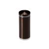 7/8'' Diameter X 1-3/4'' Barrel Length, Aluminum Rounded Head Standoffs, Bronze Anodized Finish Easy Fasten Standoff (For Inside / Outside use) [Required Material Hole Size: 7/16'']