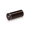 7/8'' Diameter X 1-3/4'' Barrel Length, Aluminum Rounded Head Standoffs, Bronze Anodized Finish Easy Fasten Standoff (For Inside / Outside use) [Required Material Hole Size: 7/16'']