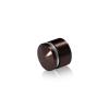 1'' Diameter X 1/2'' Barrel Length, Aluminum Rounded Head Standoffs, Bronze Anodized Finish Easy Fasten Standoff (For Inside / Outside use) [Required Material Hole Size: 7/16'']