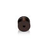 1'' Diameter X 1/2'' Barrel Length, Aluminum Rounded Head Standoffs, Bronze Anodized Finish Easy Fasten Standoff (For Inside / Outside use) [Required Material Hole Size: 7/16'']