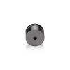 1'' Diameter X 1/2'' Barrel Length, Aluminum Rounded Head Standoffs, Titanium Anodized Finish Easy Fasten Standoff (For Inside / Outside use) [Required Material Hole Size: 7/16'']