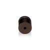 1'' Diameter X 3/4'' Barrel Length, Aluminum Rounded Head Standoffs, Bronze Anodized Finish Easy Fasten Standoff (For Inside / Outside use) [Required Material Hole Size: 7/16'']