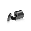 1'' Diameter X 3/4'' Barrel Length, Aluminum Rounded Head Standoffs, Titanium Anodized Finish Easy Fasten Standoff (For Inside / Outside use) [Required Material Hole Size: 7/16'']