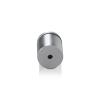 1'' Diameter X 1'' Barrel Length, Aluminum Rounded Head Standoffs, Clear Anodized Finish Easy Fasten Standoff (For Inside / Outside use) [Required Material Hole Size: 7/16'']