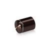 1'' Diameter X 1'' Barrel Length, Aluminum Rounded Head Standoffs, Bronze Anodized Finish Easy Fasten Standoff (For Inside / Outside use) [Required Material Hole Size: 7/16'']