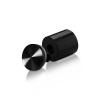 1'' Diameter X 3/4'' Barrel Length, Aluminum Rounded Head Standoffs, Black Anodized Finish Easy Fasten Standoff (For Inside / Outside use) [Required Material Hole Size: 7/16'']