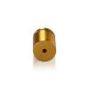 1'' Diameter X 1'' Barrel Length, Aluminum Rounded Head Standoffs, Gold Anodized Finish Easy Fasten Standoff (For Inside / Outside use) [Required Material Hole Size: 7/16'']