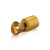 1'' Diameter X 3/4'' Barrel Length, Aluminum Rounded Head Standoffs, Gold Anodized Finish Easy Fasten Standoff (For Inside / Outside use) [Required Material Hole Size: 7/16'']