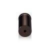1'' Diameter X 1-3/4 Barrel Length, Aluminum Rounded Head Standoffs, Bronze Anodized Finish Easy Fasten Standoff (For Inside / Outside use) [Required Material Hole Size: 7/16'']