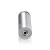 1'' Diameter X 2-1/2 Barrel Length, Aluminum Rounded Head Standoffs, Clear Anodized Finish Easy Fasten Standoff (For Inside / Outside use) [Required Material Hole Size: 7/16'']