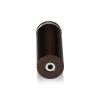 1'' Diameter X 2-1/2 Barrel Length, Aluminum Rounded Head Standoffs, Bronze Anodized Finish Easy Fasten Standoff (For Inside / Outside use) [Required Material Hole Size: 7/16'']