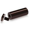 1'' Diameter X 2-1/2 Barrel Length, Aluminum Rounded Head Standoffs, Bronze Anodized Finish Easy Fasten Standoff (For Inside / Outside use) [Required Material Hole Size: 7/16'']