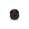 1-1/4'' Diameter X 1/2'' Barrel Length, Aluminum Rounded Head Standoffs, Bronze Anodized Finish Easy Fasten Standoff (For Inside / Outside use) [Required Material Hole Size: 7/16'']