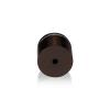 1-1/4'' Diameter X 3/4'' Barrel Length, Aluminum Rounded Head Standoffs, Bronze Anodized Finish Easy Fasten Standoff (For Inside / Outside use) [Required Material Hole Size: 7/16'']
