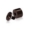 1-1/4'' Diameter X 3/4'' Barrel Length, Aluminum Rounded Head Standoffs, Bronze Anodized Finish Easy Fasten Standoff (For Inside / Outside use) [Required Material Hole Size: 7/16'']