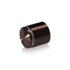 1-1/4'' Diameter X 1'' Barrel Length, Aluminum Rounded Head Standoffs, Bronze Anodized Finish Easy Fasten Standoff (For Inside / Outside use) [Required Material Hole Size: 7/16'']