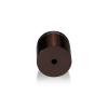 1-1/4'' Diameter X 1'' Barrel Length, Aluminum Rounded Head Standoffs, Bronze Anodized Finish Easy Fasten Standoff (For Inside / Outside use) [Required Material Hole Size: 7/16'']