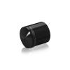 1-1/4'' Diameter X 1'' Barrel Length, Aluminum Rounded Head Standoffs, Black Anodized Finish Easy Fasten Standoff (For Inside / Outside use) [Required Material Hole Size: 7/16'']