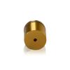 1-1/4'' Diameter X 1-3/4'' Barrel Length, Aluminum Rounded Head Standoffs, Gold Anodized Finish Easy Fasten Standoff (For Inside / Outside use) [Required Material Hole Size: 7/16'']