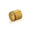 1-1/4'' Diameter X 1'' Barrel Length, Aluminum Rounded Head Standoffs, Gold Anodized Finish Easy Fasten Standoff (For Inside / Outside use) [Required Material Hole Size: 7/16'']