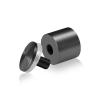1-1/4'' Diameter X 1'' Barrel Length, Aluminum Rounded Head Standoffs, Titanium Anodized Finish Easy Fasten Standoff (For Inside / Outside use) [Required Material Hole Size: 7/16'']