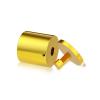 1-1/2'' Diameter X 1-1/2''  Barrel Length, Aluminum Gold Anodized Finish. Easy Fasten Adjustable Edge Grip Standoff (For Inside Use Only)