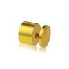 1-1/2'' Diameter X 1''  Barrel Length, Aluminum Gold Anodized Finish. Easy Fasten Adjustable Edge Grip Standoff (For Inside Use Only)