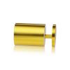 1-1/2'' Diameter X 2''  Barrel Length, Aluminum Gold Anodized Finish. Easy Fasten Adjustable Edge Grip Standoff (For Inside Use Only)