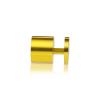 1-1/4'' Diameter X 1''  Barrel Length, Aluminum Gold Anodized Finish. Easy Fasten Adjustable Edge Grip Standoff (For Inside Use Only)