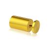 1-1/4'' Diameter X 2''  Barrel Length, Aluminum Gold Anodized Finish. Easy Fasten Adjustable Edge Grip Standoff (For Inside Use Only)