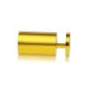 1-1/4'' Diameter X 2''  Barrel Length, Aluminum Gold Anodized Finish. Easy Fasten Adjustable Edge Grip Standoff (For Inside Use Only)