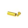 1/2'' Diameter X 1-1/2''  Barrel Length, Aluminum Gold Anodized Finish. Easy Fasten Adjustable Edge Grip Standoff (For Inside Use Only)