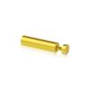 1/2'' Diameter X 2''  Barrel Length, Aluminum Gold Anodized Finish. Easy Fasten Adjustable Edge Grip Standoff (For Inside Use Only)