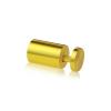 1'' Diameter X 1-1/2''  Barrel Length, Aluminum Gold Anodized Finish. Easy Fasten Adjustable Edge Grip Standoff (For Inside Use Only)