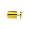 1'' Diameter X 1-1/2''  Barrel Length, Aluminum Gold Anodized Finish. Easy Fasten Adjustable Edge Grip Standoff (For Inside Use Only)