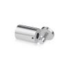 1'' Diameter X 1-1/2'' Barrel Length, Aluminum Clear Shiny Anodized Finish. Easy Fasten Adjustable Edge Grip Standoff (For Inside Use Only)