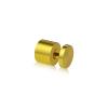 1'' Diameter X 3/4''  Barrel Length, Aluminum Gold Anodized Finish. Easy Fasten Adjustable Edge Grip Standoff (For Inside Use Only)