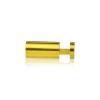 3/4'' Diameter X 1-1/2''  Barrel Length, Aluminum Gold Anodized Finish. Easy Fasten Adjustable Edge Grip Standoff (For Inside Use Only)