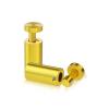 3/4'' Diameter X 1-1/2''  Barrel Length, Aluminum Gold Anodized Finish. Easy Fasten Adjustable Edge Grip Standoff (For Inside Use Only)