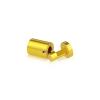 3/4'' Diameter X 1''  Barrel Length, Aluminum Gold Anodized Finish. Easy Fasten Adjustable Edge Grip Standoff (For Inside Use Only)