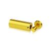 3/4'' Diameter X 2''  Barrel Length, Aluminum Gold Anodized Finish. Easy Fasten Adjustable Edge Grip Standoff (For Inside Use Only)