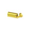 5/8'' Diameter X 1-1/2''  Barrel Length, Aluminum Gold Anodized Finish. Easy Fasten Adjustable Edge Grip Standoff (For Inside Use Only)